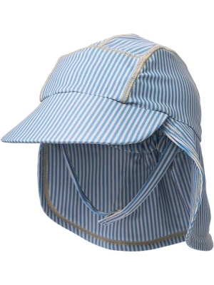 Wheat Kapelusz przeciwsłoneczny "Tonga" w kolorze kremowo-niebieskim rozmiar: 52-53 cm