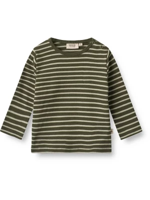Wheat Koszulka "Stig" w kolorze beżowo-zielonym rozmiar: 68