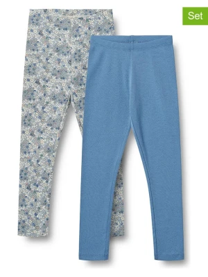 Wheat Legginsy (2 pary) "Jules" w kolorze jasnoróżowo-niebieskim rozmiar: 98