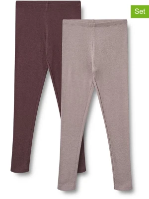 Wheat Legginsy (2 szt.) "Maddy" w kolorze fioletowym rozmiar: 98