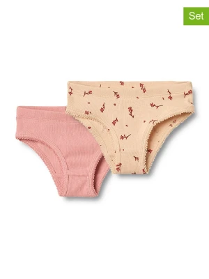 Wheat Majtki (2 pary) "Havanna" w kolorze pomarańczowo-jasnoróżowym rozmiar: 128