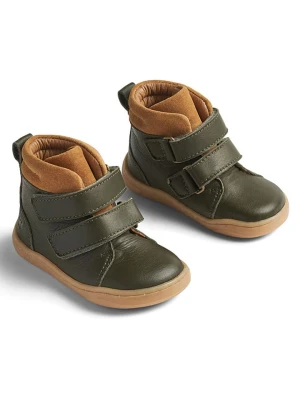 Wheat Skórzane botki w kolorze ciemnozielonym rozmiar: 25