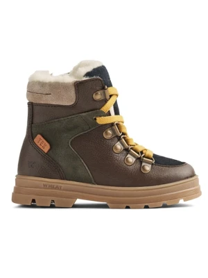 Wheat Skórzane botki zimowe "Toni Hiker Tex" w kolorze ciemnobrązowym rozmiar: 25