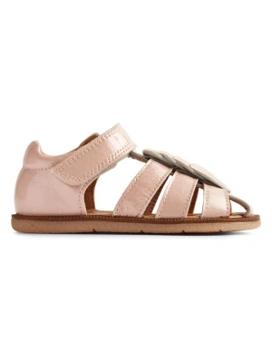 Wheat Skórzane półsandały w kolorze jasnoróżowym rozmiar: 26