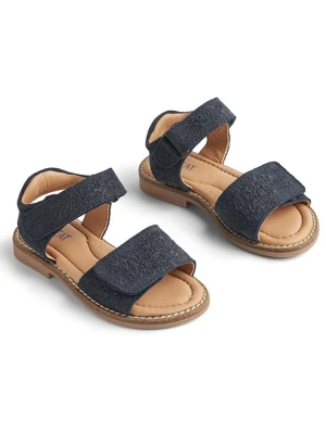 Wheat Skórzane sandały w kolorze granatowym rozmiar: 24