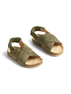 Wheat Skórzane sandały "Wan" w kolorze khaki rozmiar: 29