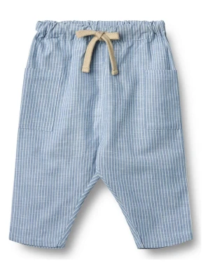 Wheat Spodnie "Arne" w kolorze błękitno-białym rozmiar: 80