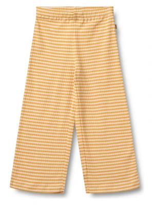 Wheat Spodnie dresowe "Ela" w kolorze żółto-białym rozmiar: 110
