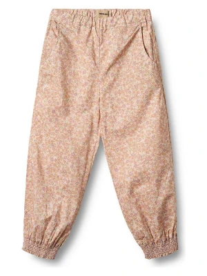 Wheat Spodnie "Sara" w kolorze pomarańczowo-jasnoróżowo-zielonym rozmiar: 104