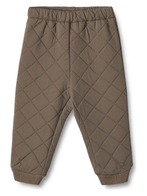 Wheat Spodnie termiczne "Alex" w kolorze brązowym rozmiar: 74