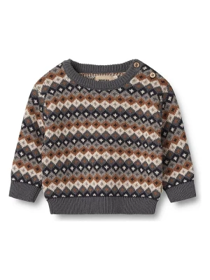 Wheat Sweter "Elias" w kolorze szaro-jasnobrązowo-beżowym rozmiar: 86