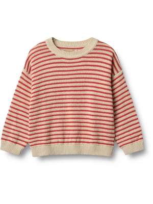 Wheat Sweter "Leise" w kolorze beżowo-czerwonym rozmiar: 122