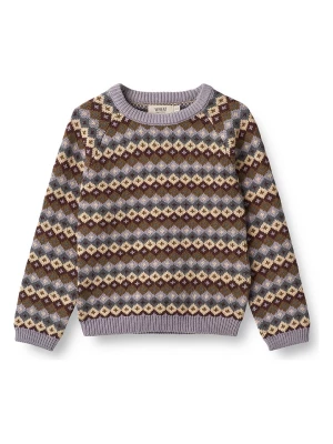 Wheat Sweter "Mimi" w kolorze brążowo-beżowo-lawendowym rozmiar: 116