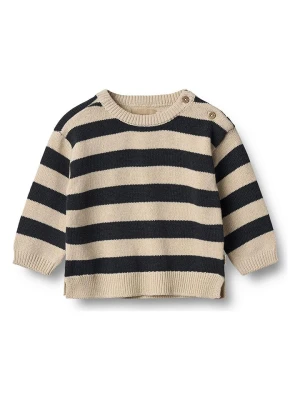Wheat Sweter "Morgan" w kolorze beżowo-czarnym rozmiar: 80