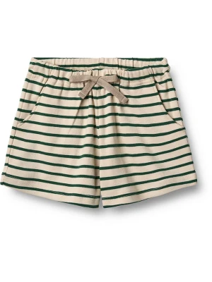 Wheat Szorty "Kalle" w kolorze beżowo-zielonym rozmiar: 128
