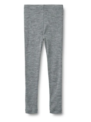Wheat Wełniane legginsy "Agi" w kolorze szarym rozmiar: 128