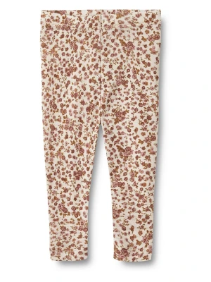 Wheat Wełniane legginsy ''Algi'' w kolorze beżowo-jasnoróżowym rozmiar: 80