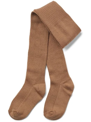 Wheat Wełniane rajstopy w kolorze jasnobrązowym rozmiar: 122/128