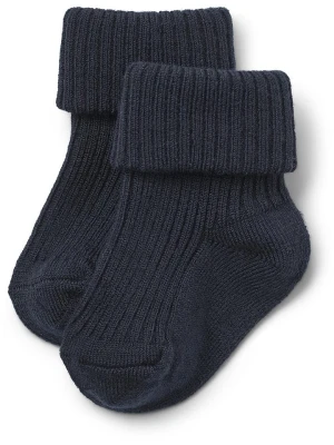 Wheat Wełniane skarpety w kolorze granatowym rozmiar: 19-21