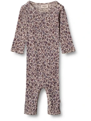 Wheat Wełniany rampers w kolorze fioletowym rozmiar: 80