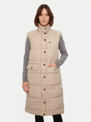 Whistler Bezrękawnik Amaretto W Long Puffer W234602 Beżowy Regular Fit