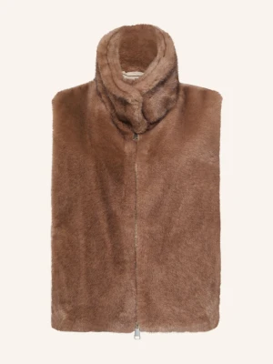White Label Kamizelka Ze Sztucznego Futra Z Mieszanki Materiałów beige