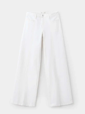 White-wash wide-leg jeans złamana biel - Teen - MANGO TEEN