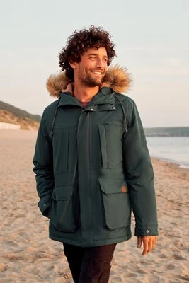 Whitstand męska kurtka z szerpy - Green Animal