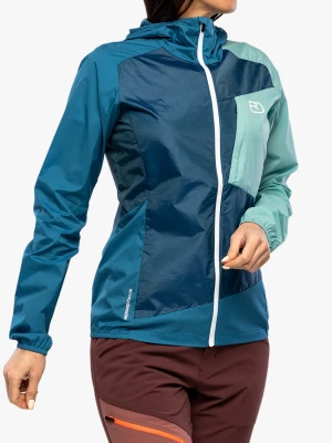 Wiatrówka damska Ortovox Windbreaker Jacket - petrol blue