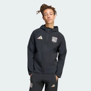Wiatrówka Olympique Lyonnais Tiro Travel Adidas czarny