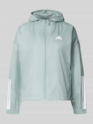 Wiatrówka z kapturem i logo adidas Sportswear