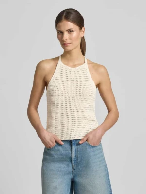 wiązanie na szyi z fakturowanym wzorem drykorn