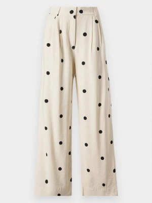 Wide leg Abercrombie & Fitch biały