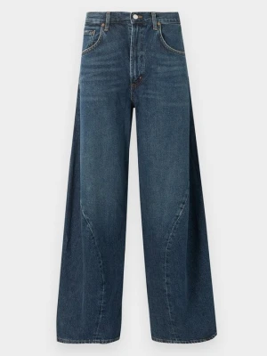 Wide leg Agolde ciemnoniebieski