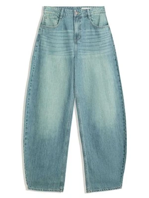 Wide leg Bershka niebieski denim