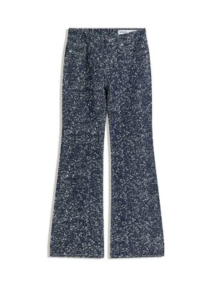 Wide leg Bershka szafirowy
