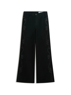 Wide leg Bershka czarny