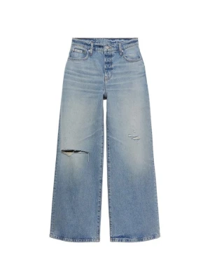 Wide leg Calvin Klein Jeans jasnoniebieski