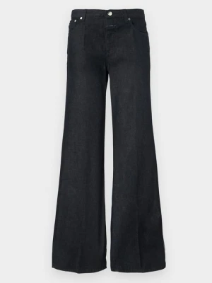 Wide leg Closed granatowy