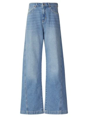 Wide leg comma niebieski