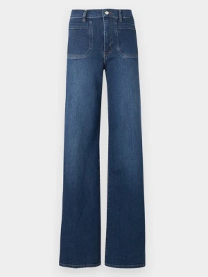 Wide leg Frame niebieski denim