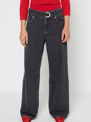 Wide leg KARL LAGERFELD czarny