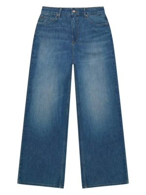 Jeansy wide leg Lee niebieski denim