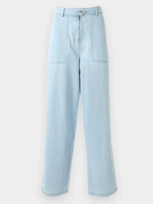 Wide leg Officine Générale niebieski denim