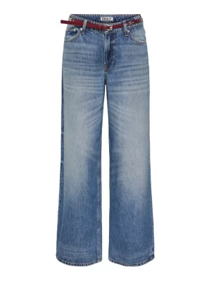 Wide leg Only niebieski denim