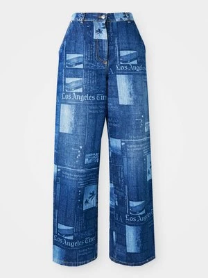 Wide leg Palm Angels niebieski denim