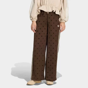 Wide Leg Pants adidas Originals brązowy
