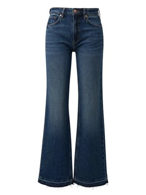 Wide leg QS niebieski denim