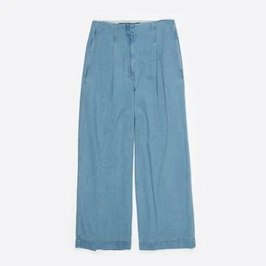 WIDE LEG – Spodnie denim jasnoniebieskie efekt sprania BIMBA Y LOLA