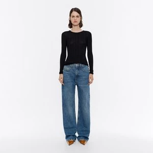 WIDE LEG - Spodnie dżinsowe niebieskie denim BIMBA Y LOLA